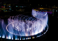 Большое на открытом воздухе музыкальное современное искусство фонтана, фонтан 3д с светами поставщик