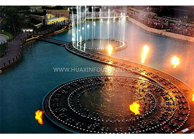 Фонтан огня современного искусства, большой изумительный музыкальный проект фонтана поставщик